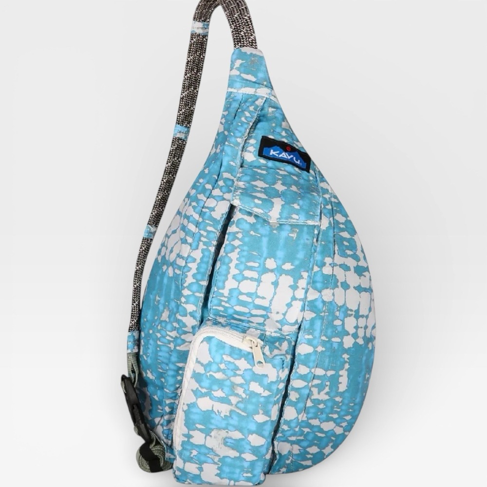 KAVU Rope Sack Sling Crossbody Backpack Bag - Ripple Tie‎ Dye NWT